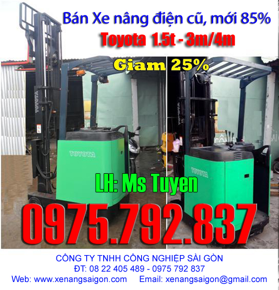 Xe nâng điện cũ Toyota - Japan (1.5t - 3m)